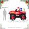 Glitzhome® 7ft. LED Lighted Santa Claus Pickup Truck Inflatable Décor